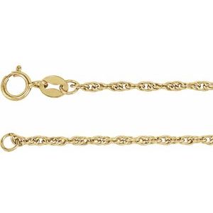 14K Yellow 1.75 Mm Rope 18" Chain