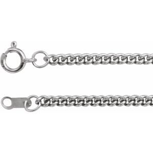 Sterling Silver 2.25 Mm Curb 18" Chain