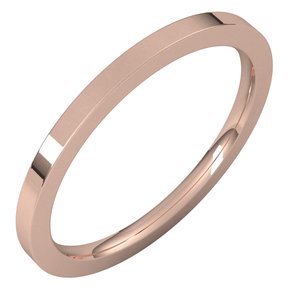10K Rose 1.5 Mm Comfort-Fit Flat Band Size 11