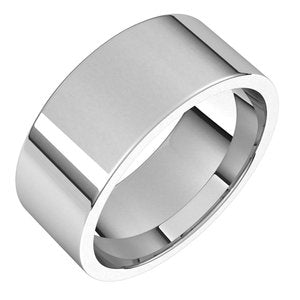 Sterling Silver 8 Mm Lightweight Comfort-Fit Flat Band Size 7.5