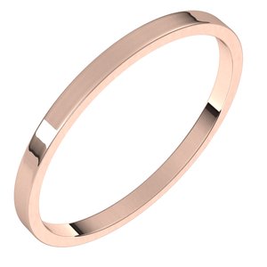 10K Rose 1.5 Mm Ultra-Lightweight Flat Band Size 10