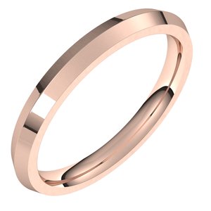 10K Rose 2.5 Mm Comfort-Fit Knife Band Size 11