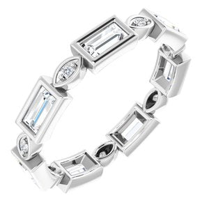 Platinum 5/8 Ctw Natural Diamond Eternity Band Size 6