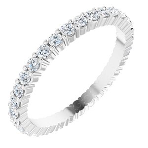 Platinum 5/8 Ctw Natural Diamond Eternity Band Size 6