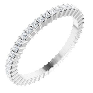 Platinum 5/8 Ctw Natural Diamond Eternity Band Size 6