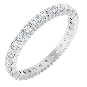 Platinum 7/8 Ctw Natural Diamond Eternity Band Size 7