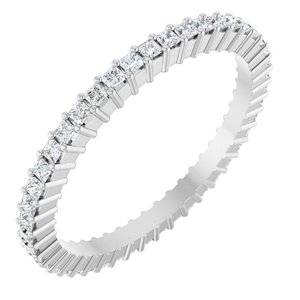Platinum 5/8 Ctw Natural Diamond Eternity Band Size 7