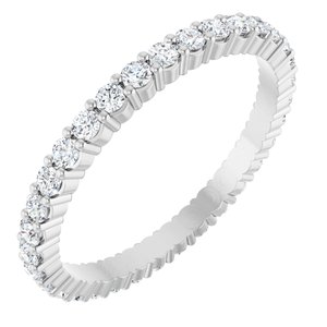 Platinum 5/8 Ctw Natural Diamond Eternity Band Size 7
