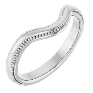 Platinum Vintage-Inspired Matching Band