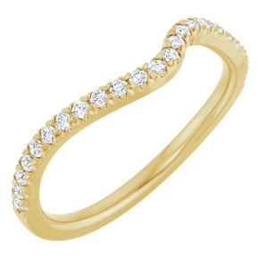 14K Yellow 1/5 Ctw Natural Diamond French-Set Matching Band