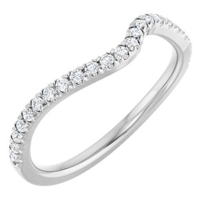 Platinum 1/5 Ctw Natural Diamond French-Set Matching Band