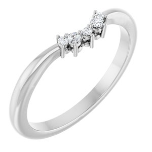 Platinum .05 Ctw Natural Diamond Matching Band