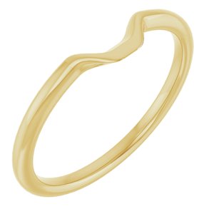 14K Yellow Matching Band With Bead Blast Finish