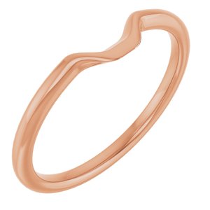 14K Rose Matching Band With Bead Blast Finish