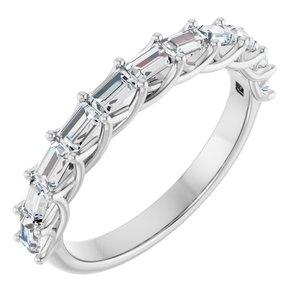 14K White 3/4 Ctw Natural Diamond Anniversary Band