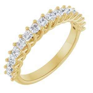 14K Yellow 3/4 Ctw Natural Diamond Anniversary Band