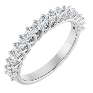 14K White 3/4 Ctw Natural Diamond Anniversary Band