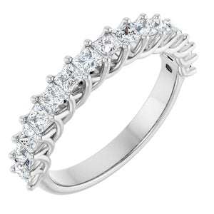 Platinum 1 Ctw Natural Diamond Anniversary Band