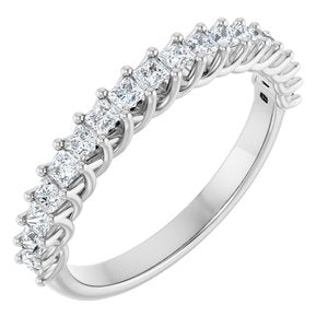 14K White 1/2 Ctw Natural Diamond Anniversary Band