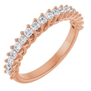 14K Rose 1/2 Ctw Natural Diamond Anniversary Band