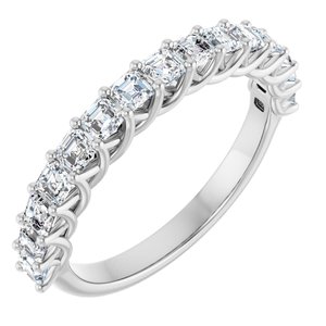 Platinum 1 1/8 Ctw Natural Diamond Anniversary Band