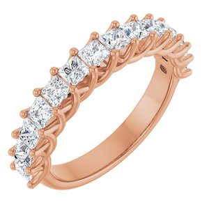 14K Rose 1 1/3 Ctw Natural Diamond Anniversary Band