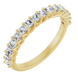 14K Yellow 3/4 Ctw Natural Diamond Anniversary Band