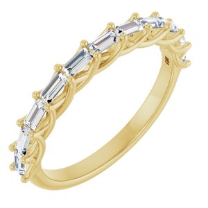 14K Yellow 3/8 Ctw Natural Diamond Anniversary Band