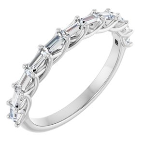 Platinum 3/8 Ctw Natural Diamond Anniversary Band