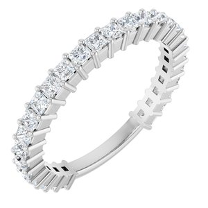Platinum 9/10 Ctw Natural Diamond Anniversary Band