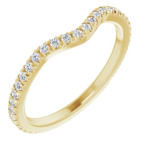 14K Yellow 1/3 Ctw Natural Diamond French-Set Matching Band