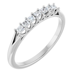 Platinum 1/4 Ctw Natural Diamond Anniversary Band