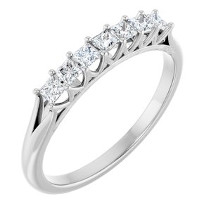 14K White 1/3 Ctw Natural Diamond Anniversary Band