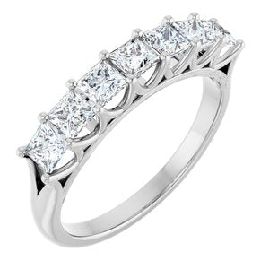 Platinum 1 1/8 Ctw Natural Diamond Anniversary Band