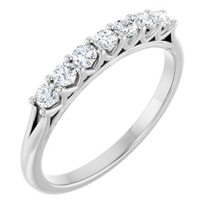 Platinum 1/3 Ctw Natural Diamond Anniversary Band