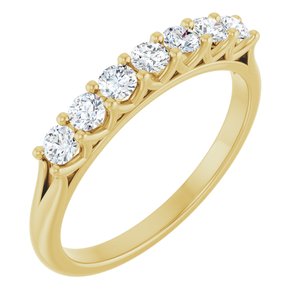 14K Yellow 3/8 Ctw Natural Diamond Anniversary Band