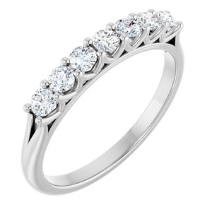 Platinum 3/8 Ctw Natural Diamond Anniversary Band