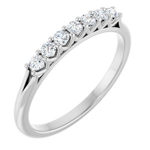 14K White 1/5 Ctw Natural Diamond Anniversary Band