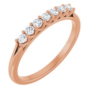 14K Rose 1/5 Ctw Natural Diamond Anniversary Band