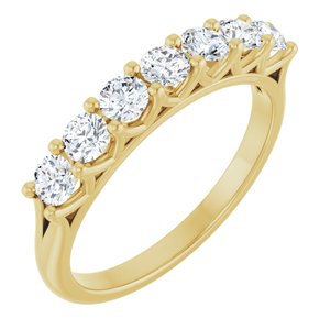 14K Yellow 5/8 Ctw Natural Diamond Anniversary Band