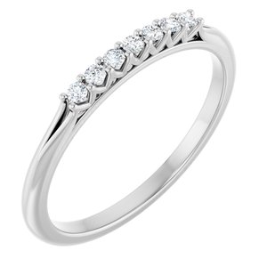 Platinum 1/10 Ctw Natural Diamond Anniversary Band