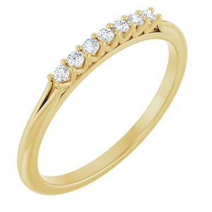 14K Yellow 1/10 Ctw Natural Diamond Anniversary Band