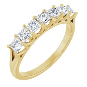 14K Yellow 9/10 Ctw Natural Diamond Anniversary Band