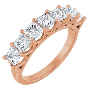14K Rose 1 3/4 Ctw Natural Diamond Anniversary Band