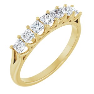 14K Yellow 3/4 Ctw Natural Diamond Anniversary Band