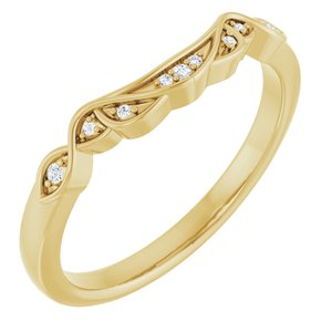 14K Yellow .03 Ctw Natural Diamond Matching Band