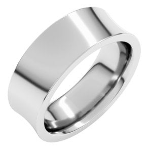 Platinum 7 Mm Comfort-Fit Concave Band Size 11