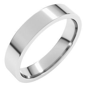 Sterling Silver 4 Mm Lightweight Comfort-Fit Flat Band Size 7