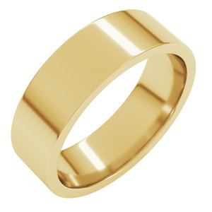 14K Yellow 6 Mm Lightweight Comfort-Fit Flat Band Size 9.5