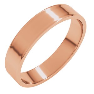 10K Rose 4 Mm Ultra-Lightweight Flat Band Size 8